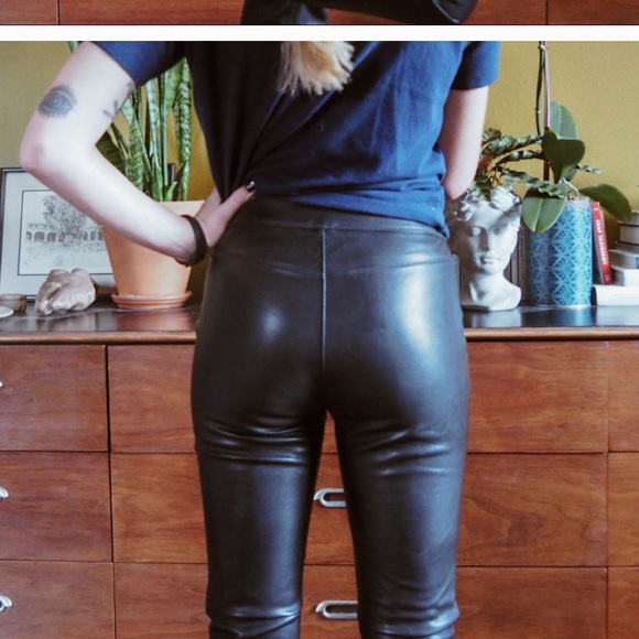 Free People Vegan Leather Leggings - Picture 3 of 3